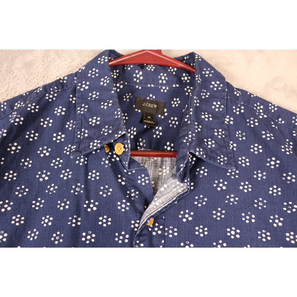 Beverly Hills Polo Club M’s L Navy Blue Floral Print Long Sleeve Button Up Shirt - Picture 4 of 8